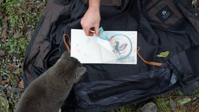 Beim Dokumentieren des Zeichenbuchs