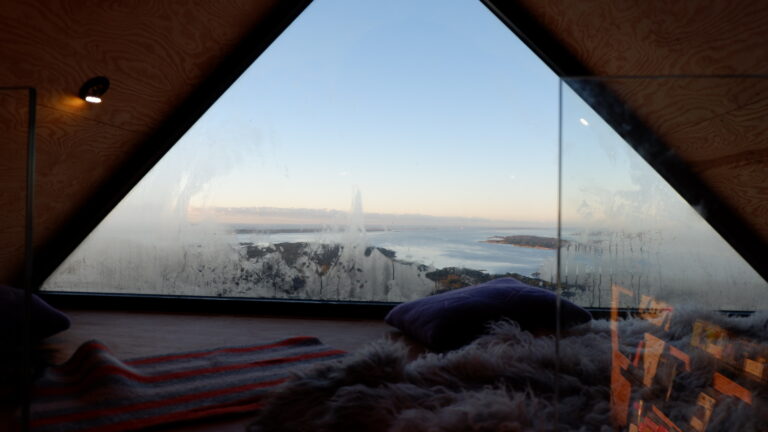 Das Meer. Aussicht von der Hütte.